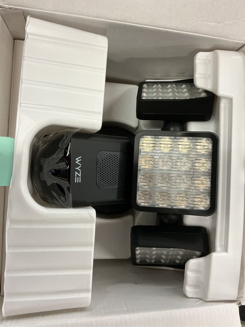 Condition photo showing Good Condition for wyze cam floodlight pro with 3000 lumen leds, wired 2.5k qhd ip65 outdoor smart security camera, color night vision, 180° fov with customizable ai motion detection, 105db siren, two-way audio, black