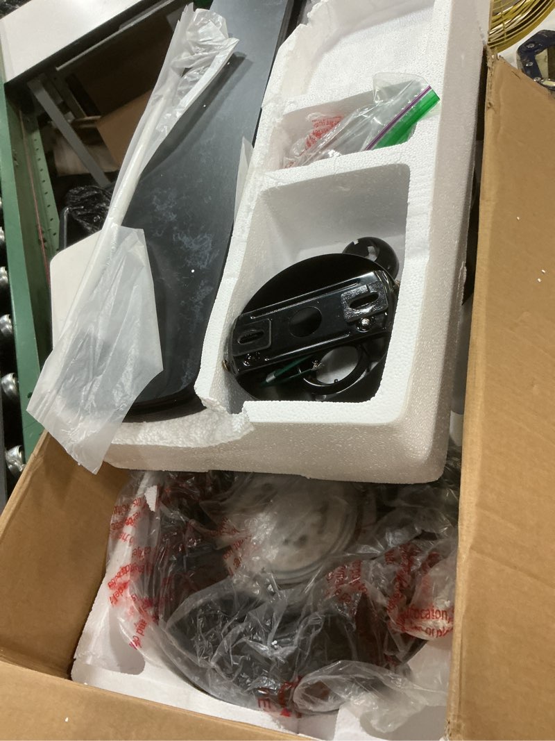 Condition photo showing As Is for westinghouse 7224200 comet indoor ceiling fan with light, matte black
