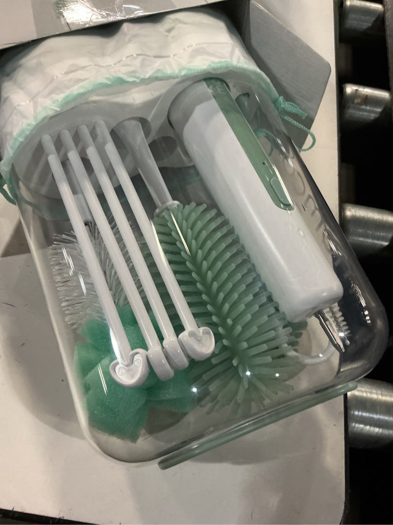 Condition photo showing Good Condition for momcozy electric baby bottle brush set with drying rack, 7-in-1 powered bottle cleaner & formula mixer, portable newborn essentials for pump parts & travel.