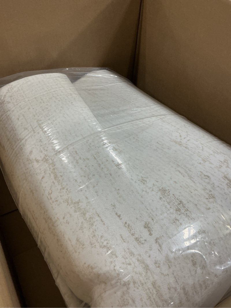 Condition photo showing Good Condition for washable rugs 5x7 living room rug: vintage neutral area rugs soft non-slip indoor low pile carpet for bedroom dining room nursery office (beige, 5' x 7') beige 5' x 7' (rectangular)