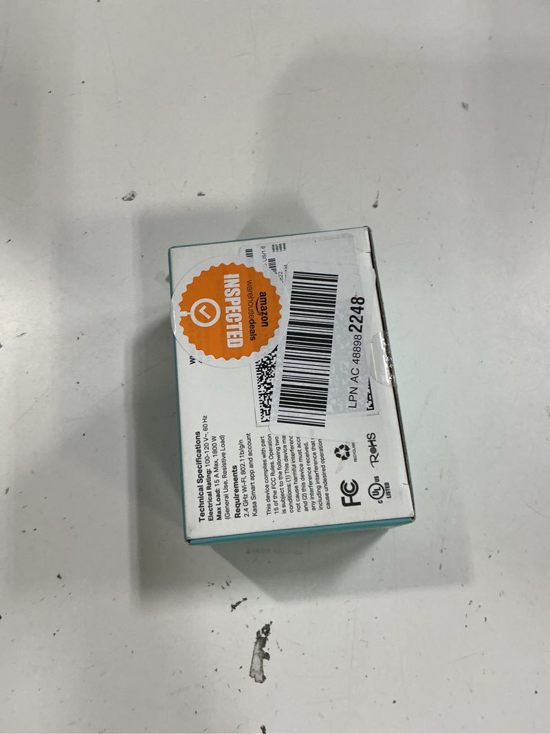 Condition photo showing New/Like New for kasa smart plug mini 15a, smart home wi-fi outlet works with alexa, google home & ifttt, no hub required, ul certified, 2.4g wifi only, 4-pack(ep10p4) , white ultra mini 4-pack