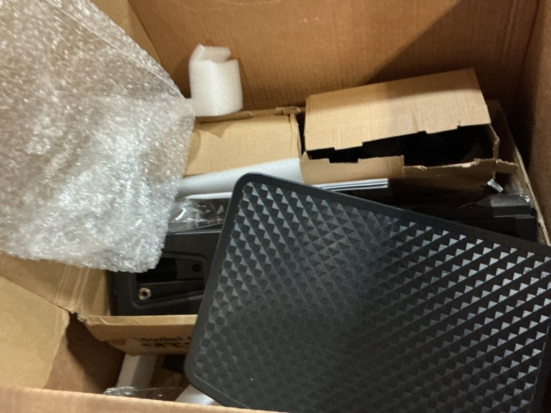 Condition photo showing As Is for Rfiver Mobile TV Stand for 23-60 Inch LCD LED Flat/Curved Panel Screen TVs up to 88 lbs, Rolling TV Stand with Adjustable Shelf & Tilt, Portable Floor Stand on Wheels for Bedroom, Living Room, Office Black 23-60 Inch TVs