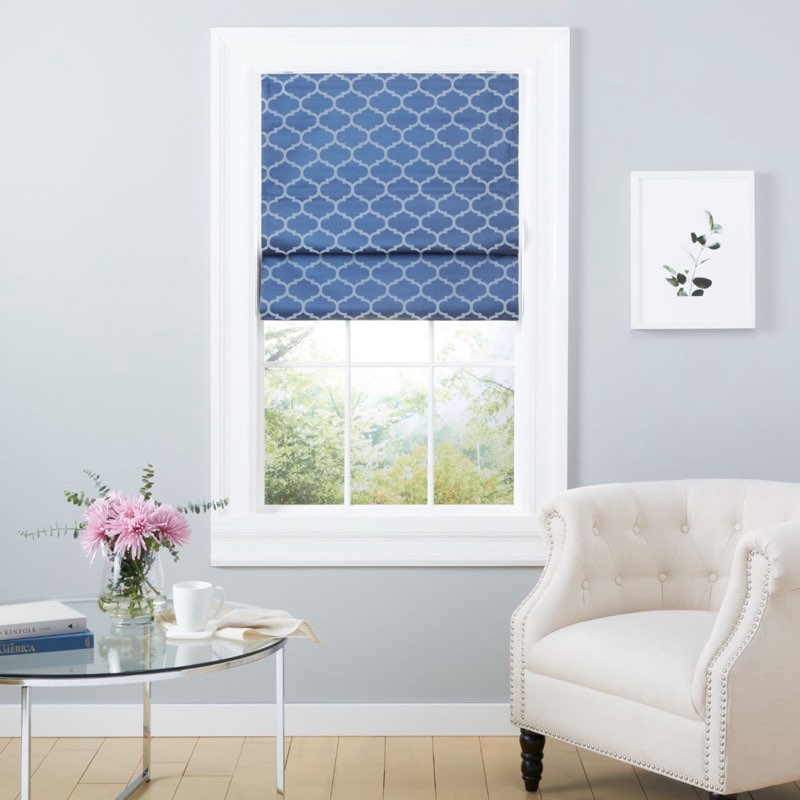 Exclusive Home Montague Trellis Total Blackout Roman Shade