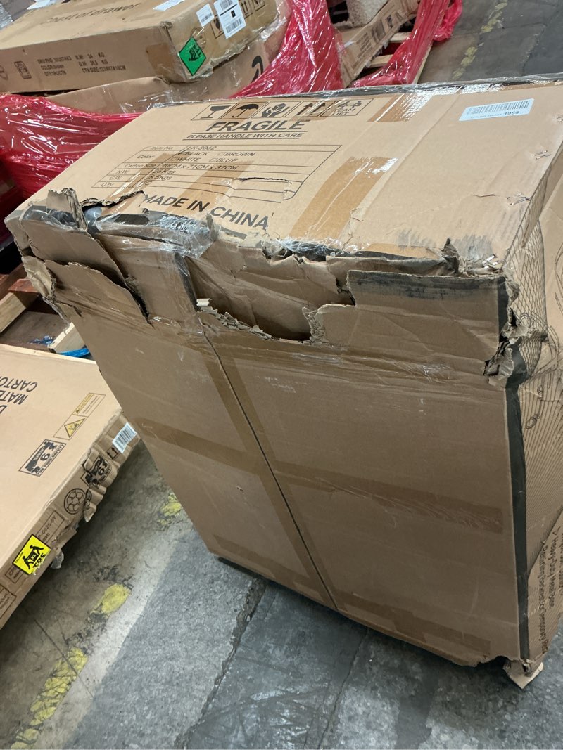 Condition photo showing Good Condition for big and tall office chair with footrest, pu leather high back executive office chair 400lbs, ergonomic computer chairs lumbar support for heavy people (all black)
