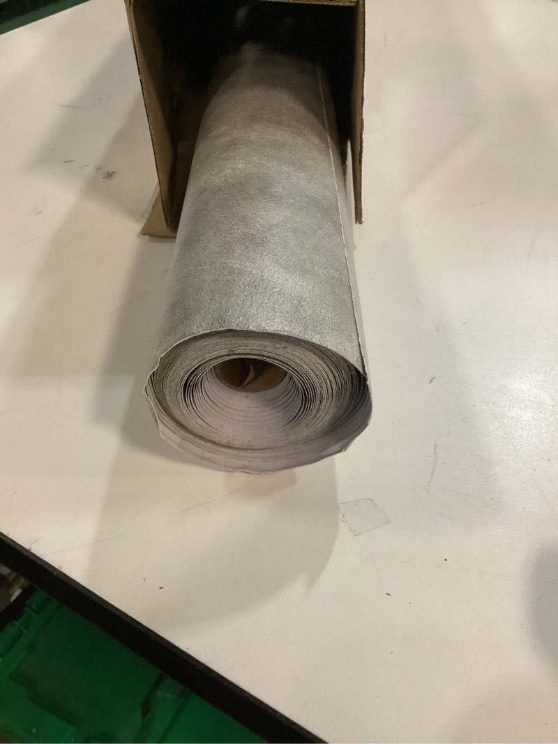 Condition photo showing As Is for Wide Concrete Wallpaper Peel and Stick 31.5×354Inch Gray Sliver Contact Paper Vinyl Self Adhesive Removable Limewash Large Waterproof Cement Glossy PVC for Garage Basement Condo Renovation 31.5×354 inch