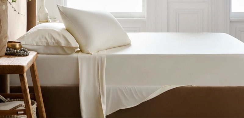 quince king bamboo flat sheet with 2 shams ivory
