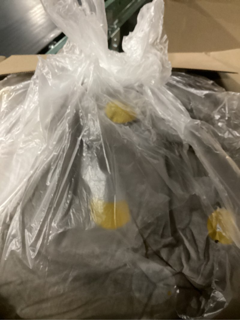 Condition photo showing As Is for SLEEPBELLA Comforter Queen Size, 600 Thread Count Cotton Grey Branch with Yellow Turquoise Polka Dot Pattern Green Reversible Comforter Set,Down Alternative Bedding Set 3Pcs (Queen, Grey Branch) Queen Grey Branch & Green