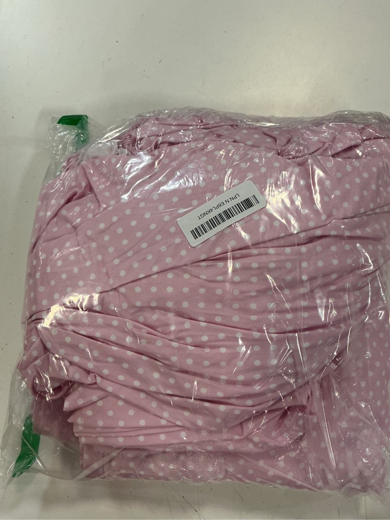 Condition photo showing Good Condition for mco 4pieces polka dot sheets set, breathable queen sheet set with 16" deep pocket,modern & luxury, brushed microfiber bedding set(queen, polkadot pink) polka dots pink queen