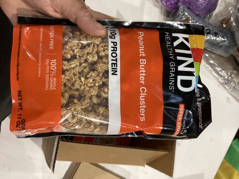 Condition photo showing New/Like New for KIND Healthy Grains Granola, Peanut Butter Clusters, 11 Ounce, 10g Protein, Whole Grain, Snack Mix