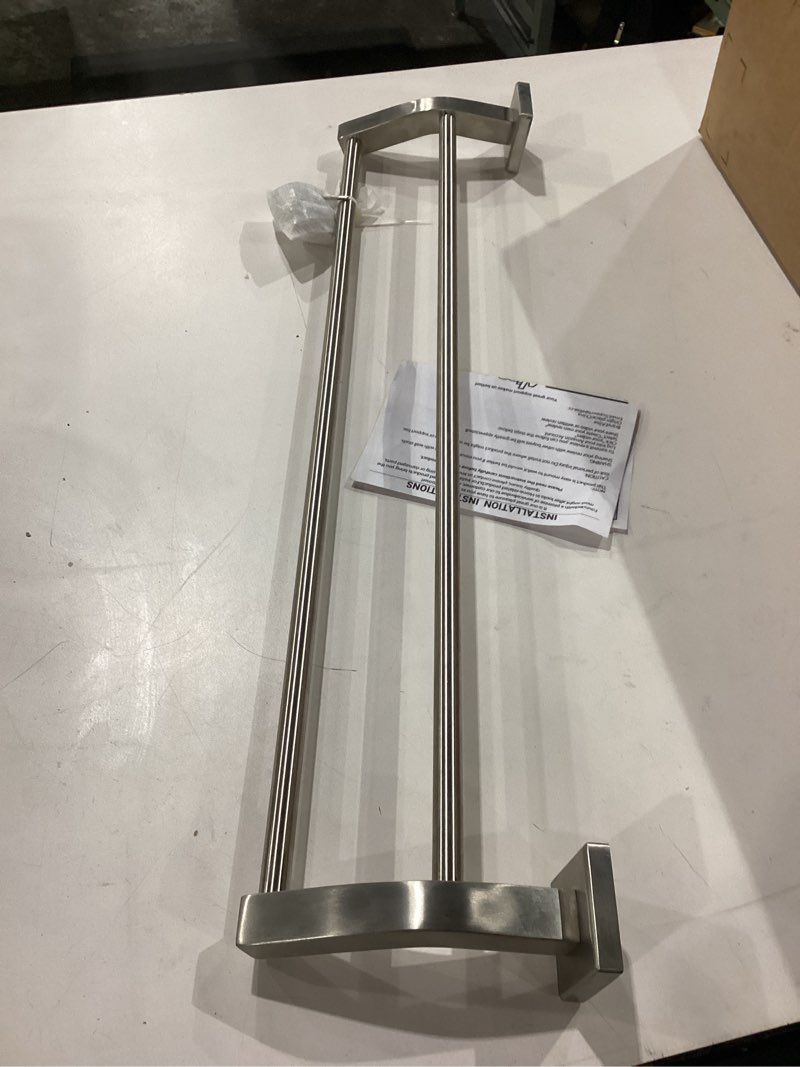 Condition photo showing Good Condition for Alise Bath Double Towel Bars Towel Racks for Bathroom,Wall Mount Towel Holder Heavy Duty SUS304 Stainless Steel Towel Hanger Towel Rail,Brushed Nickel,24 Inch 24-Inch (2-Bars) Brushed Nickel