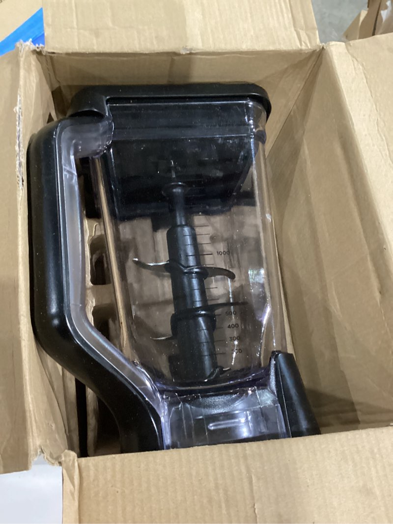 Condition photo showing As Is for ninja bl610 professional 72 oz countertop 1000-watt base and total crushing technology for-smoothies, ice and frozen fruit, black, blender + pitcher