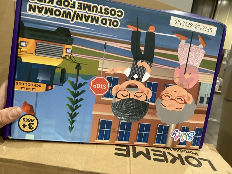 Condition photo showing New/Like New for Skirfy Old Man Costume for Kids,100 Days of School Costume for Kids,Old Person Outfit for Boys,Grandpa Costume 150(4.4-4.7ft,Age 8Y-10Y)