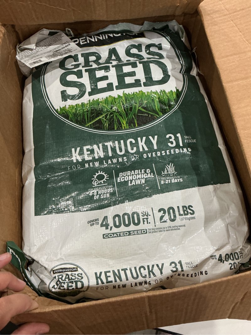 Condition photo showing New/Like New for pennington kentucky 31 tall fescue grass seed 20 lb