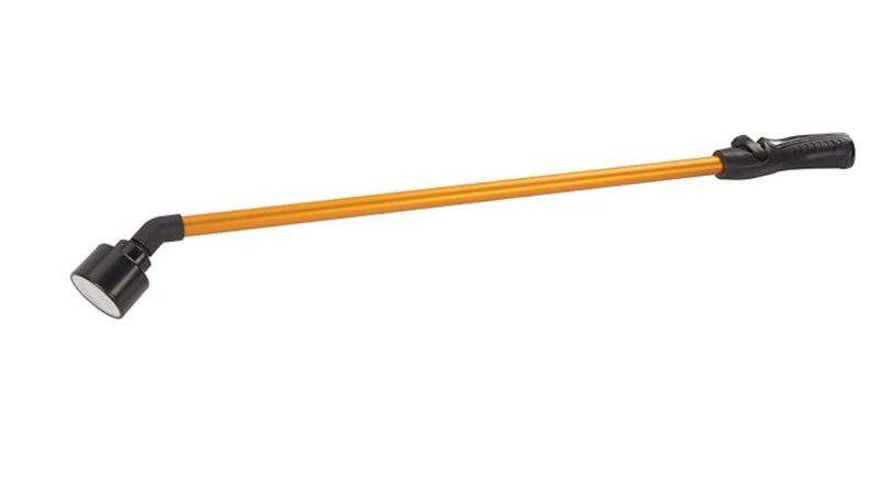 dramm one touch rain wand watering wand – 30 inch garden watering wand with thumb control valve – gentle shower spray for plants, flower beds & hanging baskets – orange