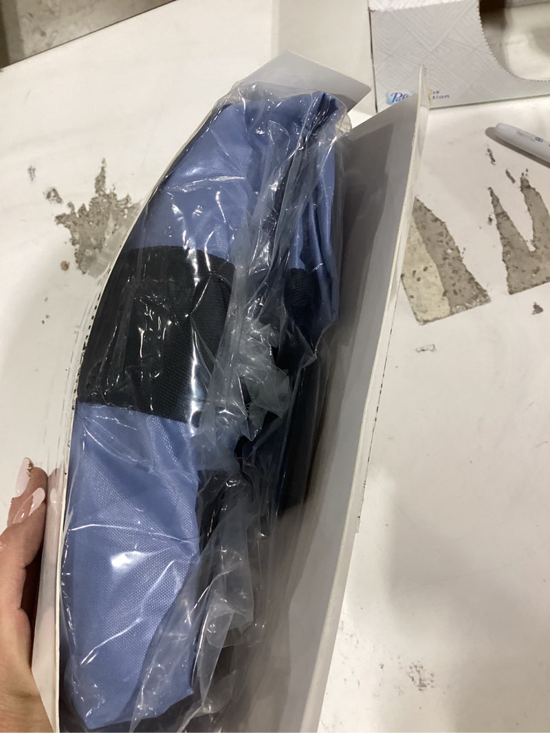 Condition photo showing New/Like New for multipurpose 48" x 40" positioning bed pad with reinforced handles - reusable & washable transfer sheet for turning, lifting & repositioning - double-sided nylon fabric, blue gray 10-blue gray