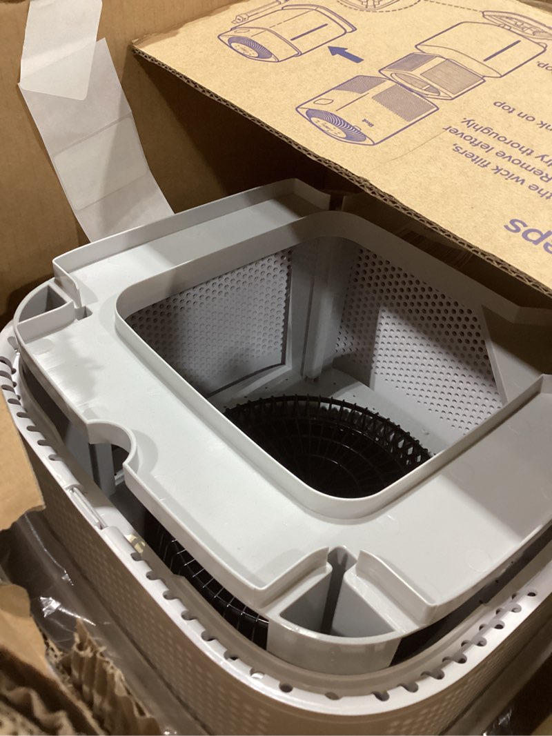 Condition photo showing As Is for levoit superior 6000s smart evaporative humidifiers for home whole house up to 3000ft², 23l, last 72-hour, premium filter, dry mode, wheels & water fill hose, foldable storage, sleep mode, new edition 23l white