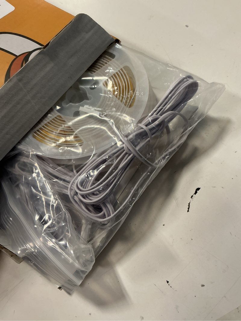 Condition photo showing Good Condition for lichaser 3.28ft cob led strip light, 6 rolls of 3000k flexible cob led for acoustic panel and wood slat wall panels parallel with dimmable touch sensor switch, cuttable for wood slat lighting, shelf