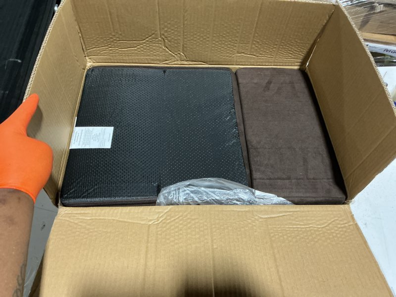 Condition photo showing Good Condition for friends forever milo folding dog stairs for indoor, premium foam pet steps, safe, comfortable ladder, helpful ramp for smaller and older pets, machine washable removable cover, 2 steps, cocoa cocoa 2-steps (16"x16"x12")