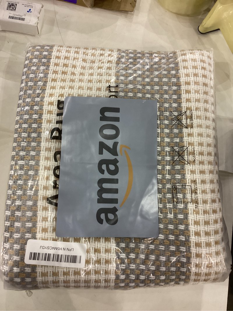 OJIA Indoor Outdoor Rugs 3'x5', Washable Area Rug Entryway Rugs Indoor Front Door Mats Striped Porch