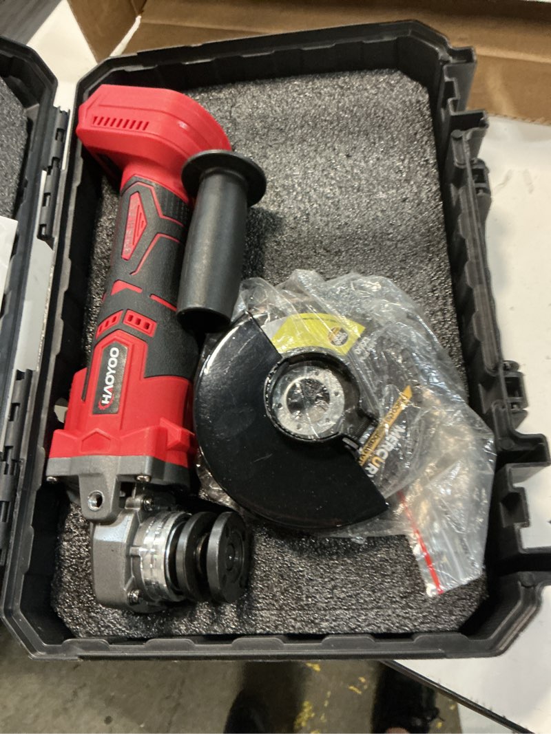 Condition photo showing Good Condition for cordless angle grinder 4-1/2 inch, compatible with makita 18v battery, power electric angle grinder tool with handle, brushless motor for cutting, grinding, polishing?no battery?