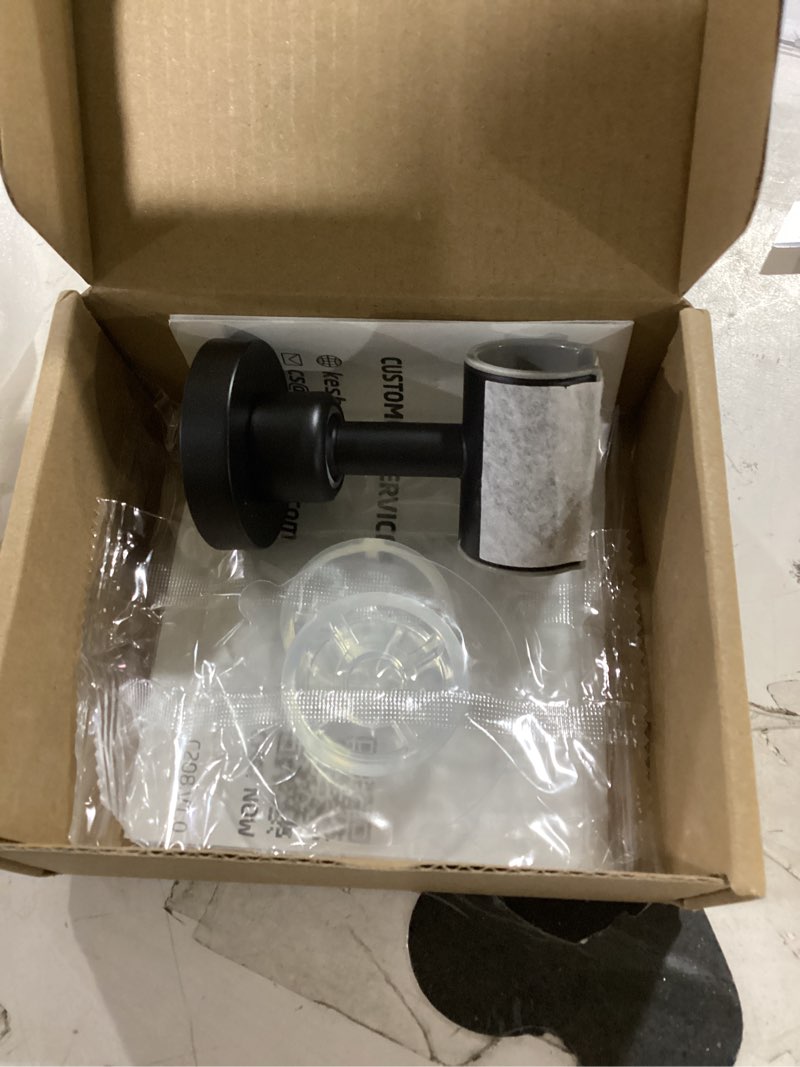 Condition photo showing New/Like New for kes upgraded dual size opening shower head holder, black, 2x strong adhesion, 18/8 stainless steel, adhesive mount, 1 count, c208df-bk matte black