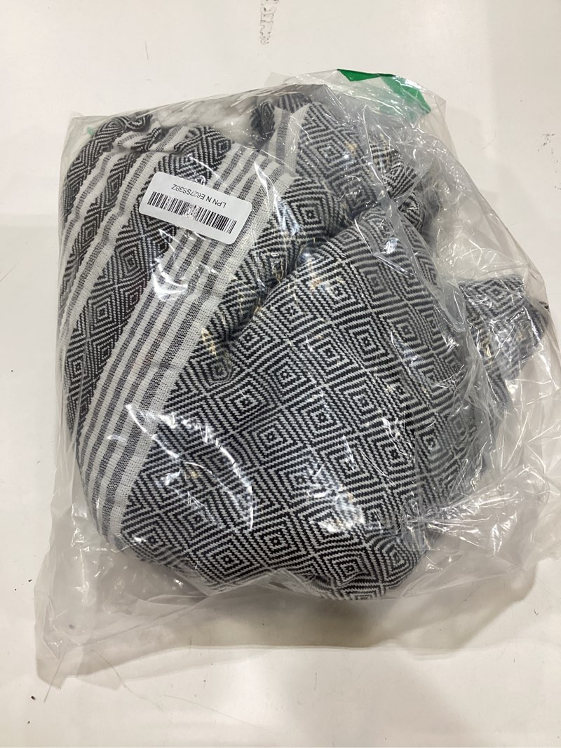 Condition photo showing New/Like New for large throw blanket yoga blanket turkish beach towel mens birthday gift ideas dad father day husband brother uncle boyfriend male boss grandpa him appreciation thank you retirement 60th 50th 40th 30th dark grey giant large 82''x88''