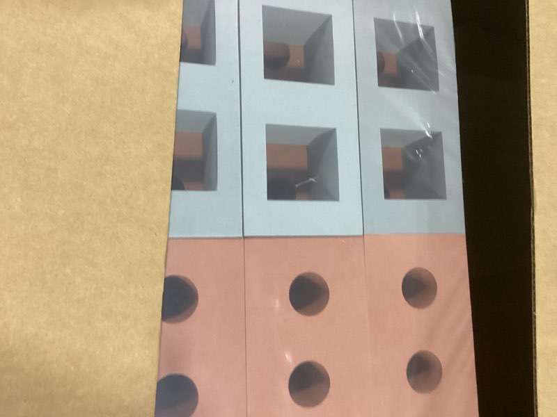 Condition photo showing Good Condition for Deekin Foam Brick Building Blocks for Kids Thick Blocks Foam Large Fake Brick Construction Toy for Stacking Construction, 8 x 4 x 2.4 in(30 Pcs,Square Circle Holes) 30 Square Circle Holes