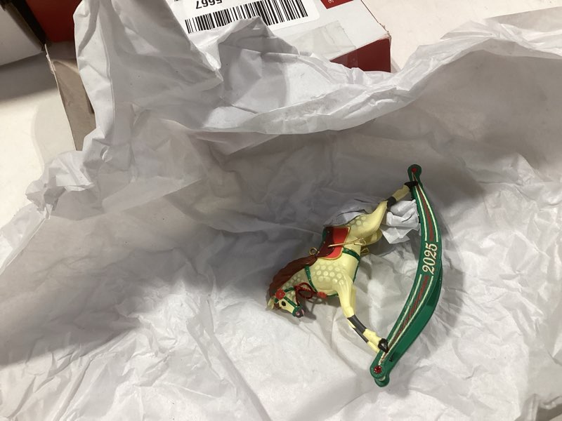 Condition photo showing Good Condition for Hallmark Keepsake Christmas Ornament 2025, Rocking Horse Memories 2025, Gifts for Christmas Lovers 2025 Rocking Horse