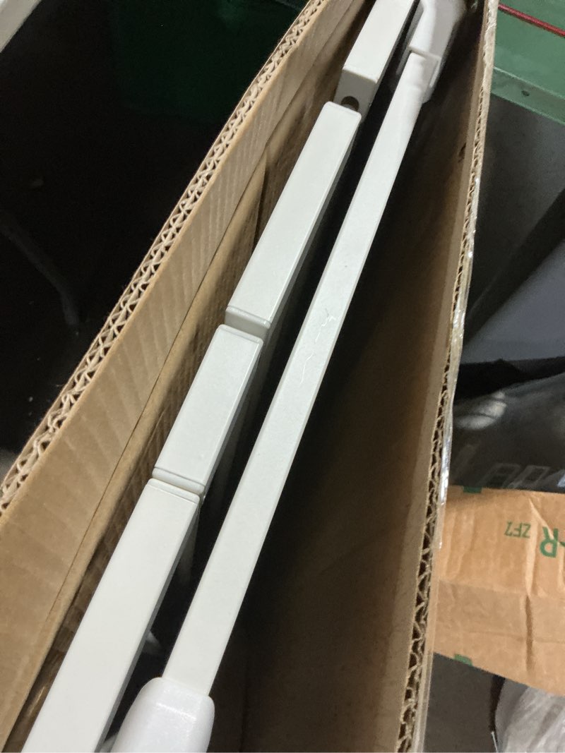 Condition photo showing As Is for cumbor 29.7-46" baby gate for stairs, toddler safety essentials for the house, auto close dog gate for doorways, mom's choice awards winner-easy install pressure mounted pet gates for dogs, white white 29.7"-46"w x 30.5"h