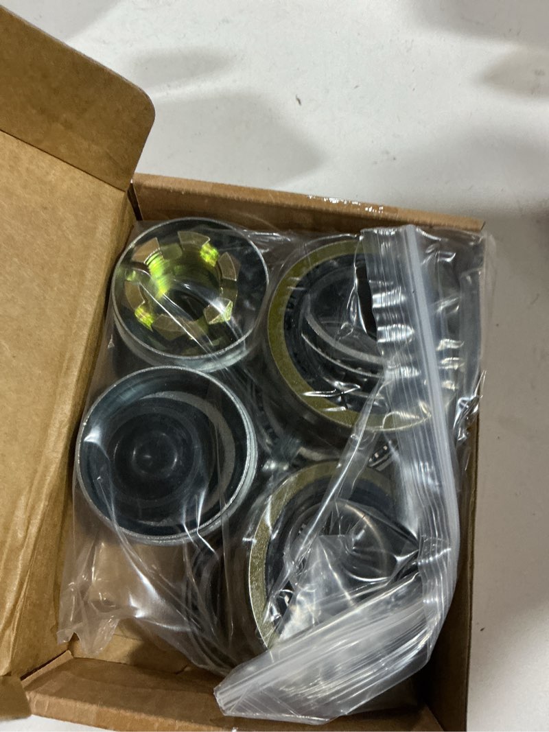 Condition photo showing Good Condition for 2 sets 3500lb trailer bearing kit l68149 l44649 trailer axle kit,boat trailer bearing kit 171255tb seal fits for 1-3/8'' to 1-1/16'' trailer wheel bearings 1.98" dust caps and rubber plugs cotter pins l68149-2sets