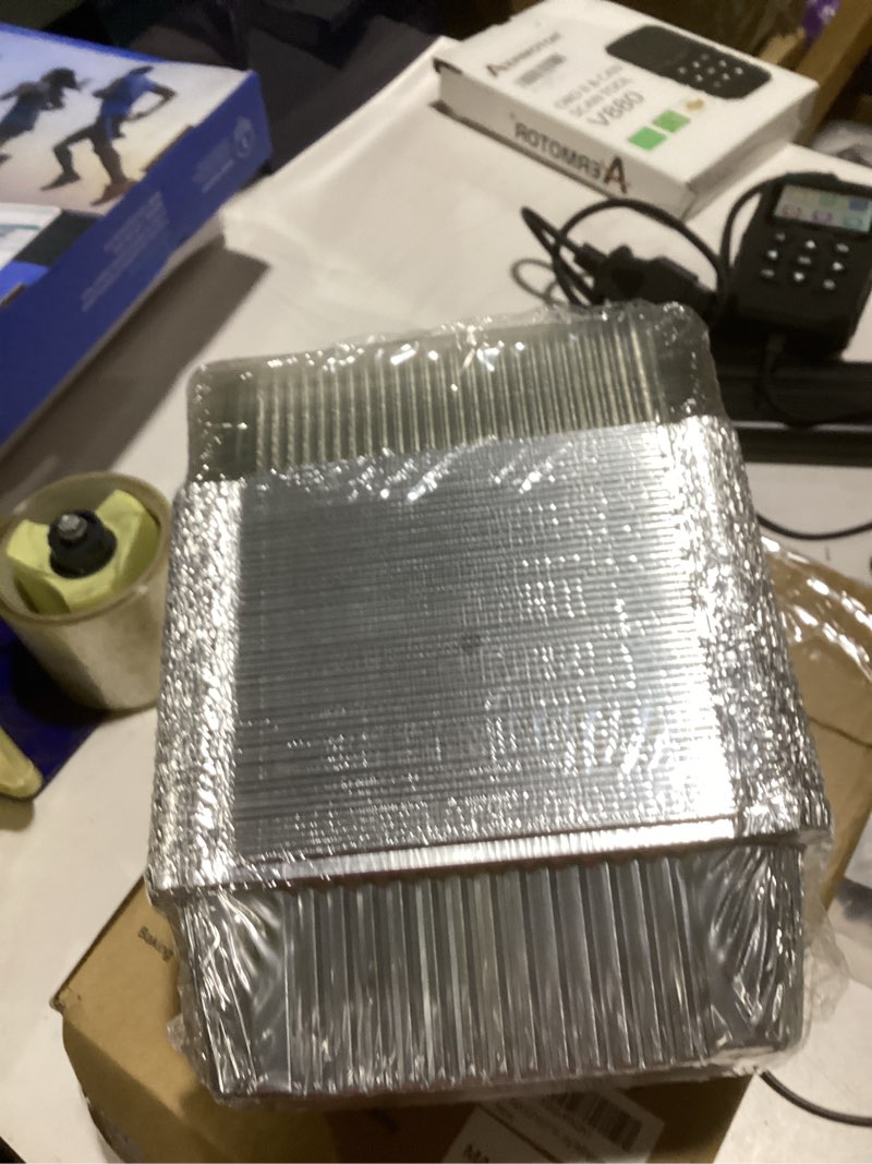 Condition photo showing New/Like New for 50 pack 6.9"x3.5" disposable aluminum loaf pans with lids - 1lb mini baking pans,foil pans, ldeal for baking bread, cakes, cinnamon rolls & storing refrigerated food 1lb - 50 pack