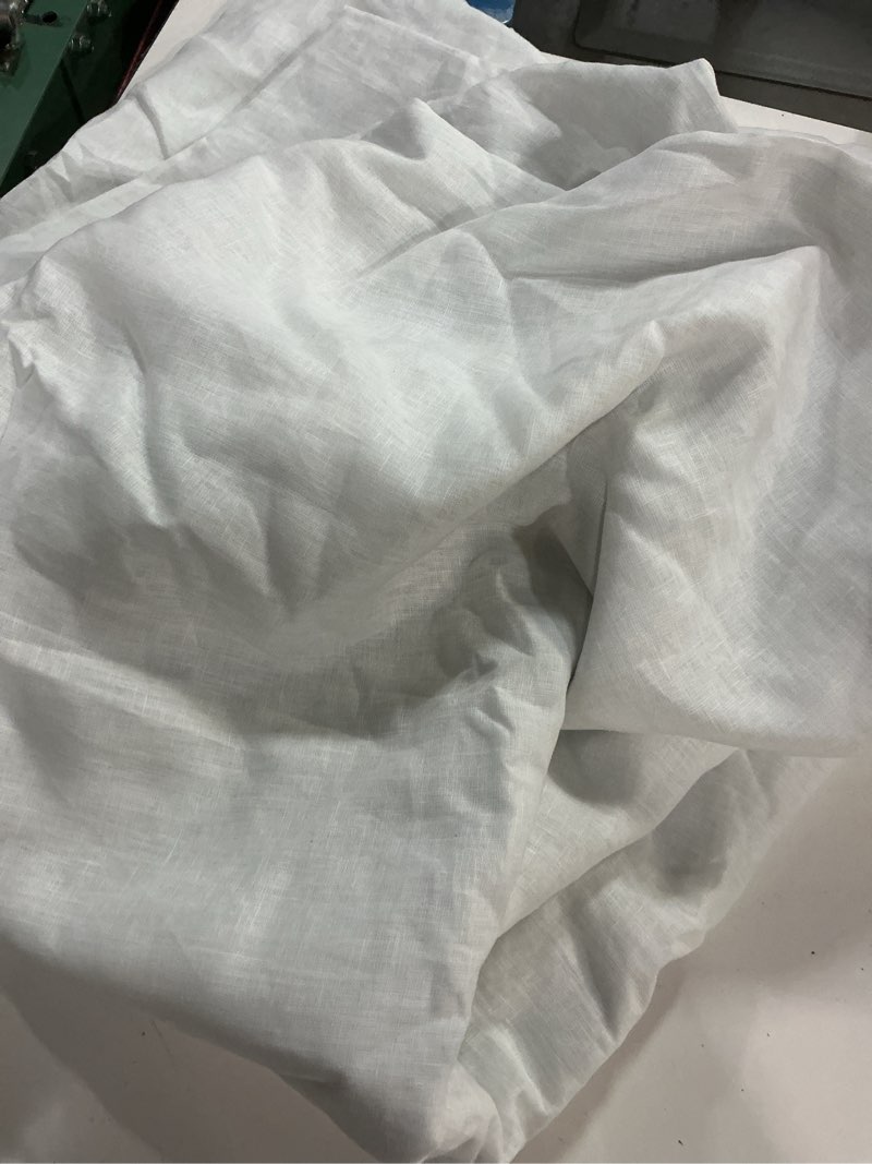 Condition photo showing Good Condition for quince, european linen true blackout curtain ,single panel /96x84 inch /white