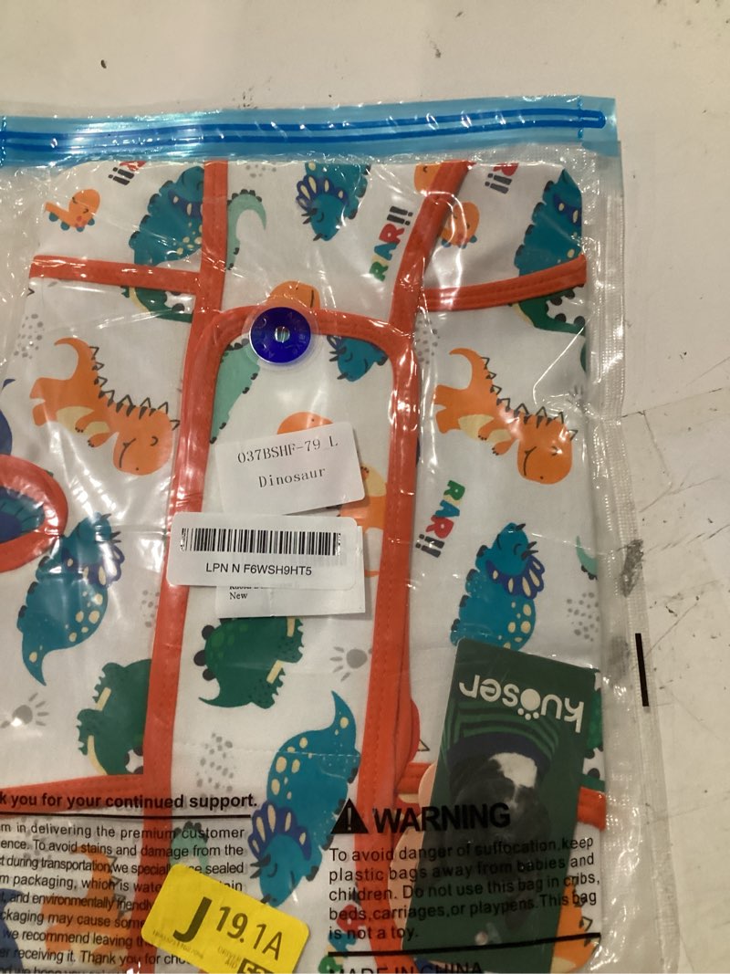 Condition photo showing Good Condition for kuoser dog surgery recovery suit, soft breathable dog recovery suit for female spay male nueuter, anti licking puppy onesie pet surgical suit for dogs abdominal wounds skin disease, dinosaur l large (back: 16.1" - 20.1"; weight: 23 - 48 lb) protective dino suit