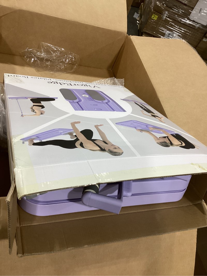 Condition photo showing Good Condition for Pilates Board - Pilates Reformer Set, Multi-Purpose Foldable Pilates Reformer Board for Home,11 in 1 Pilates Equipment Purple