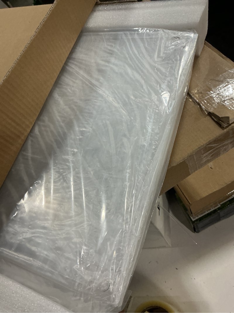 Condition photo showing New/Like New for 2 Pack XXX-Large Clear Display Case 17.7" x 13" x 13" Extra Large Display Organizer Box with Magnetic Door, Stackable Acrylic Storage Bin for Boots, Shoes, Collectibles, Bags, Figures