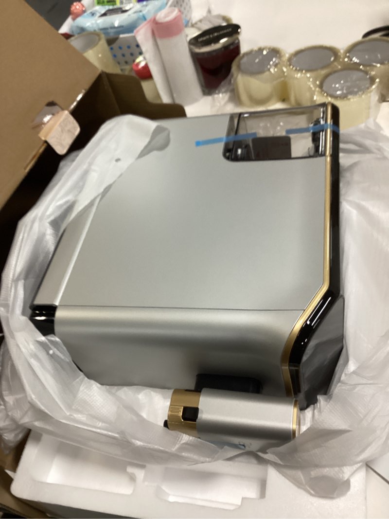 Condition photo showing Good Condition for Automatic Espresso Coffee Machine with Milk Frother, 20 Bar Pressure & 15 Grind Settings, 8-in-1 Coffee Maker with TFT Touchscreen, Removable Water Tank, for Espresso Cappuccino Latte and More Silver, Gold