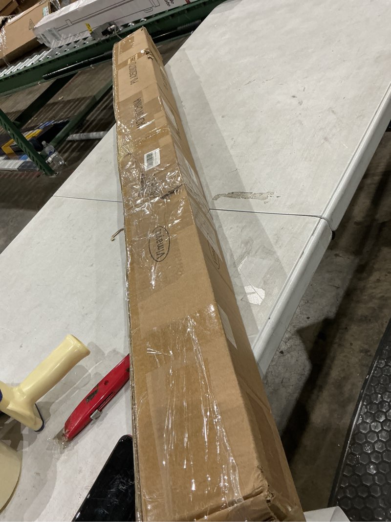 Condition photo showing New/Like New for double curtain rods 72 to 144 inches(6-12 feet) with solid aluminum alloy brackets, 1” front and 5/8” back telescoping drapery rod for windows, heavy duty decorative curtain rods, matte black matte black 72"-144"