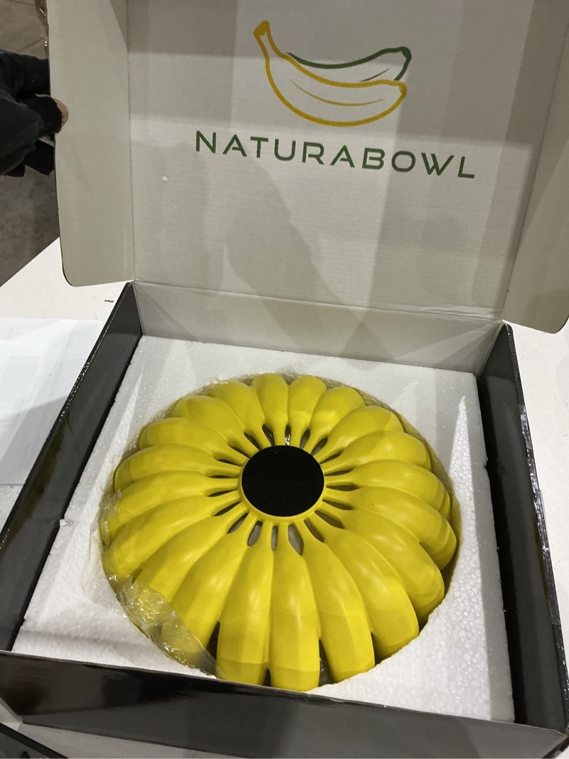 Condition photo showing Good Condition for 12 inch large banana fruit bowl holder handcrafted art centerpiece - modern bowl for kitchen,dining table & entryway - home decor - premium gifts - sculptural home decor. (yellow)