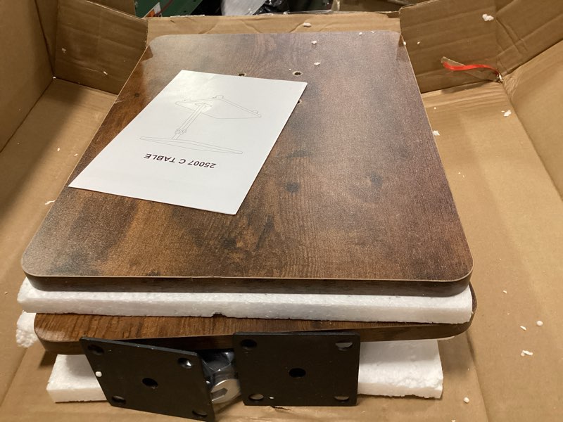 Condition photo showing New/Like New for Side Table Sofa Tray for Couch with Rolling Wheels, TV Tray Table with 360°Rotatable Adjustable Height, C Shaped End Table for Living Room, Office, Bedroom