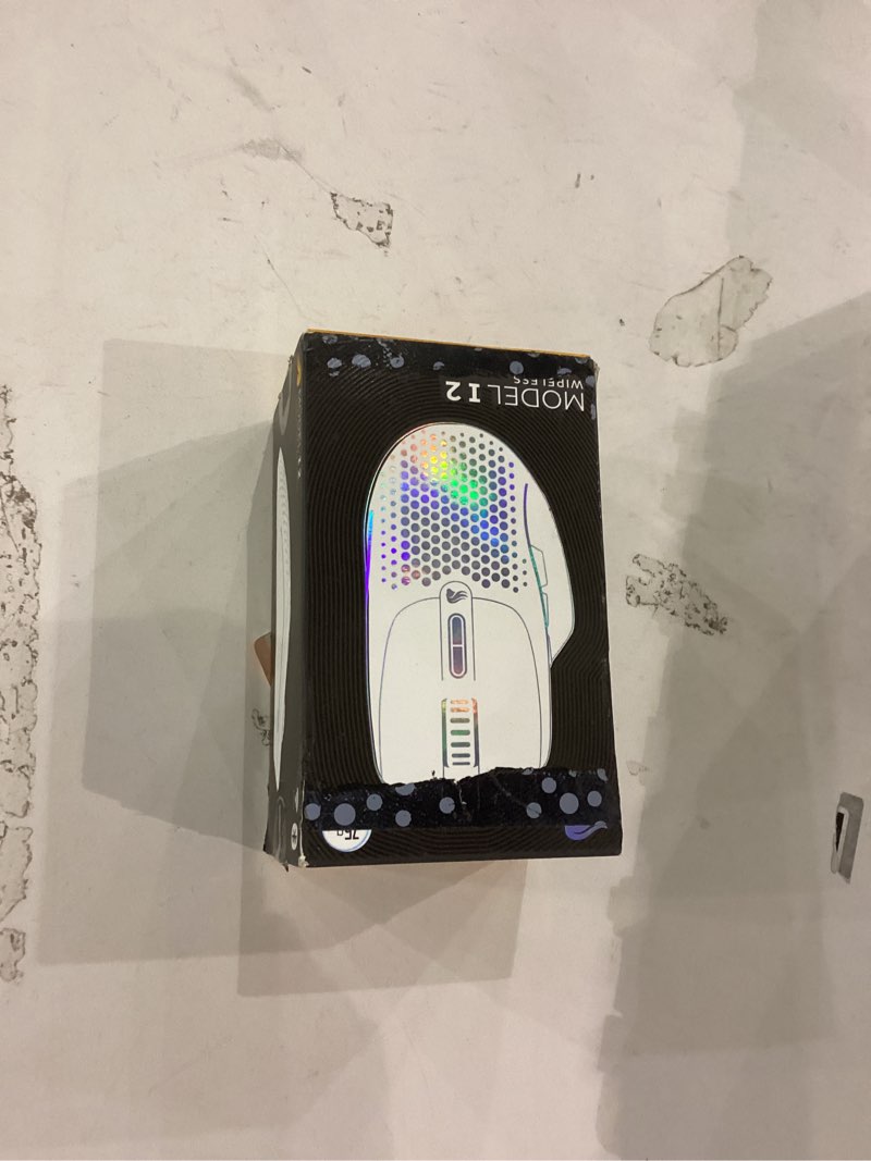 Condition photo showing As Is for Glorious Gaming Model I 2 Wireless Gaming Mouse - Hybrid 2.4Ghz & Bluetooth, 75g Superlight, 9 Buttons (2 Swappable), RGB, PTFE Feet, MMO/MOBA/FPS, Long Battery Life, Side Thumb Rest - White Model I2 Wireless Matte White