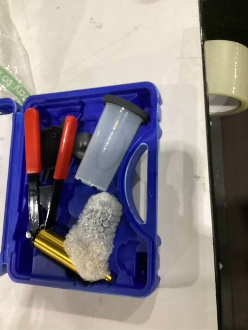 Condition photo showing As Is for Brake Bleeder Kit with Hand Vacuum Pump with Gauge Adapters Automotive Brake Fluid Bleeding Set for Bike Car Truck (Blue)