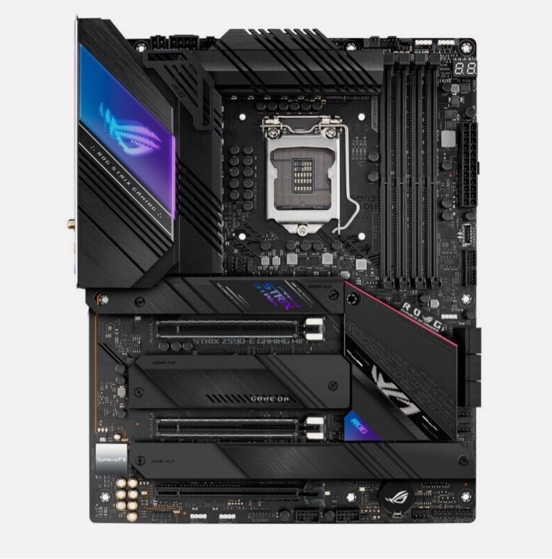 ASUS ROG STRIX Z590-E GAMING WIFI Motherboard Support 11/10th Gen Core/Pentium