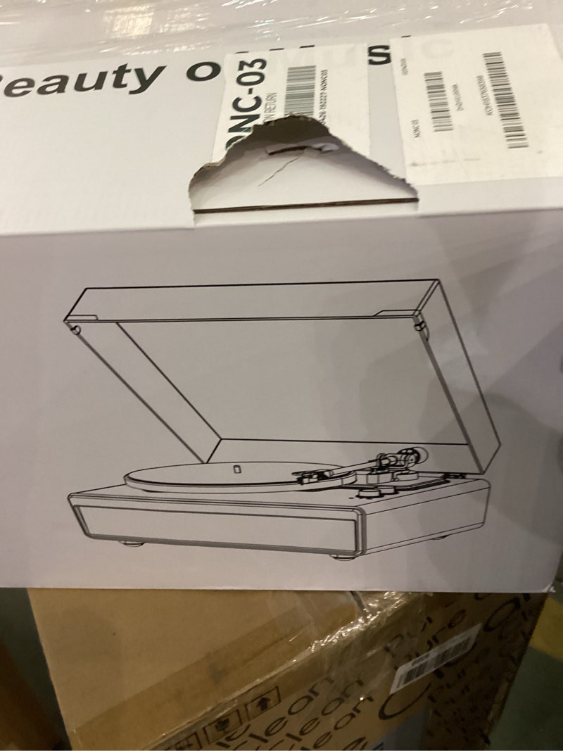 Vinyl Record Player with Bluetooth Input Output, Built-in Stereo Speakers, 3-Speed Turntable LP Player, Full-Size Vintage Vinyl Player, Counterweight, AUX/RCA/Headphone Jack, Walnut