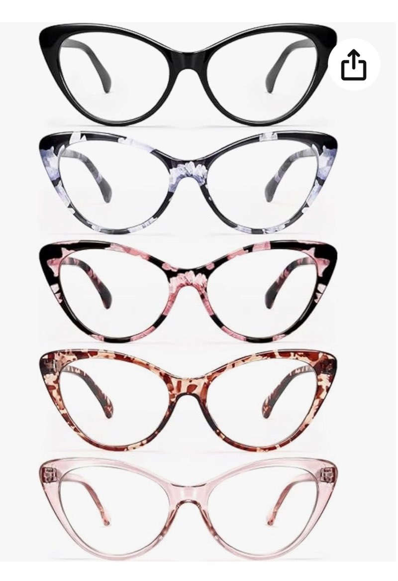 NOVIVON Reading Glasses for Women 5 Pack, Blue Light Blocking Readers Vintage Cat Eye Eyeglasses Anti Glare Filter UV Ray (5 Pairs Mix Colors, 3.5)