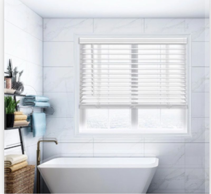 76” Room Darkening Cordless Faux Wood Blind