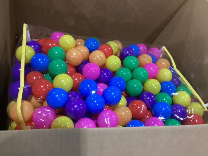 Condition photo showing Good Condition for ball pit balls phthalate free bpa free crush proof plastic - 7 bright colors in reusable play toys for kids with storage bag 400 balls, 7 colors