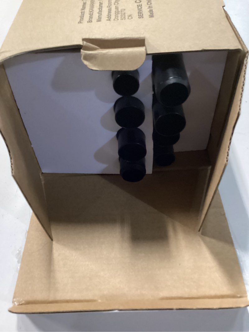 Condition photo showing Good Condition for kamanina 2 pack curtain rods 32 to 58 inches (2.6-4.8ft), 3/4 inch black curtain rods for windows splicing adjustable single drapery rod with twisted cage finial, for indoor and outdoor black 32-58" (2 pack)