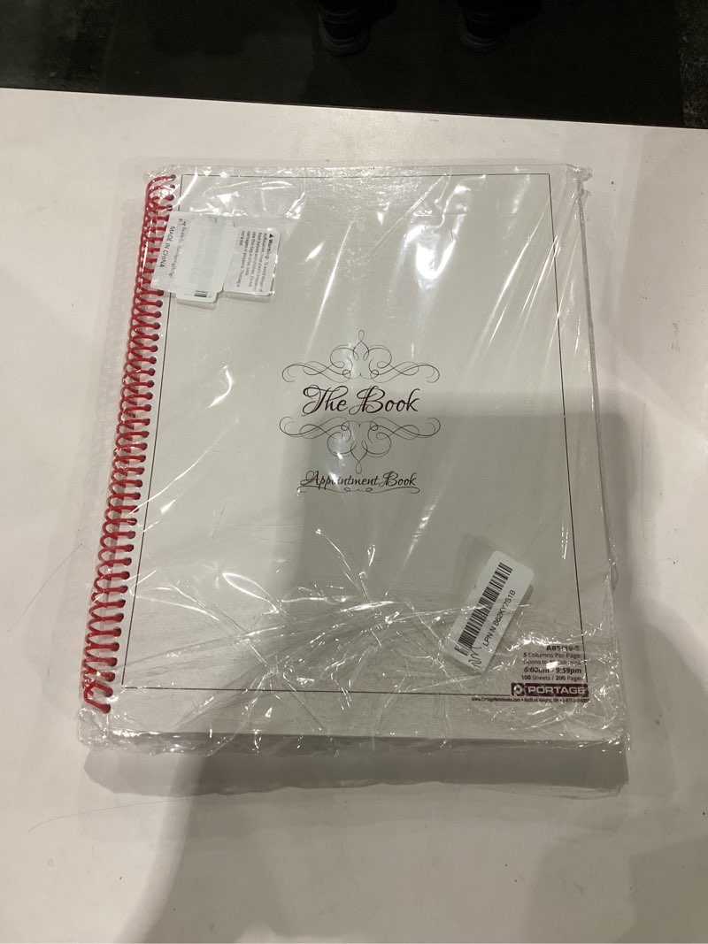 Condition photo showing New/Like New for Notebook Planner, Appointment Book ?Çô Undated 2023-2024 Planner, Daily & Hourly Planner ?Çô Spiral Notebook Organizer for Scheduling Appointments (5 Columns)