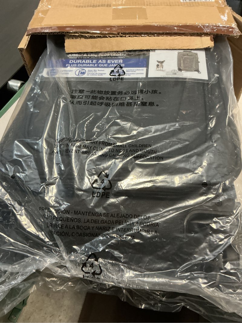 Condition photo showing Good Condition for Travelpro Maxlite 5 Softside Expandable Carry on Luggage with 4 Spinner Wheels, Lightweight Suitcase, Men and Women, International, Black, Carry on 19-Inch