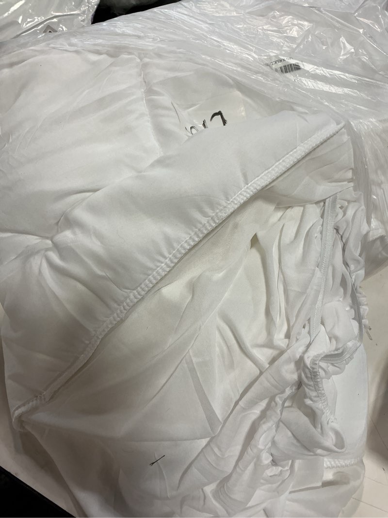 Condition photo showing As Is for Cloud-Like Twin XL Mattress Topper - 100% Cotton Top Mattress Pad for Back Pain Relief - Breathable & Naturally Cooling for Hot Sleepers, White